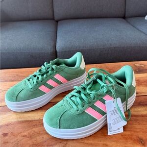 Adidas Women's Mint and Coral Sneakers